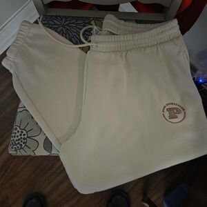 PINK Victoria's Secret Cream Joggers